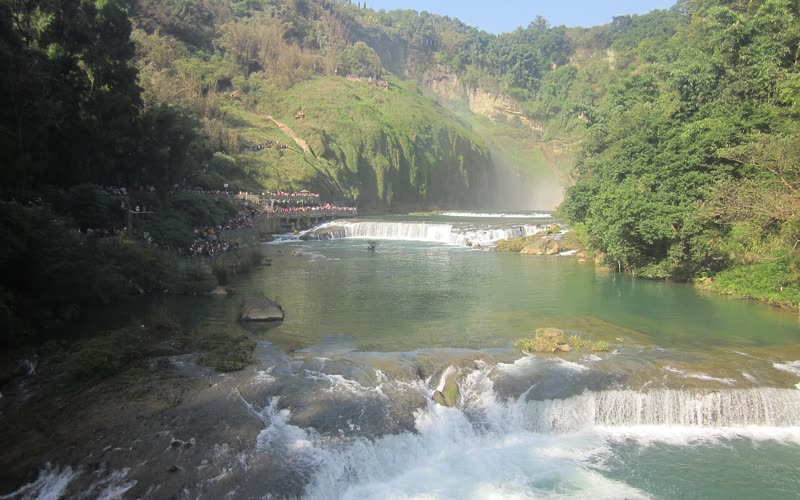 Dishuitan Falls at mga kalapit na maliit na tanawin: Ibang paraan ng paglilibot na umiiwas sa siksikan - Huangguoshu Waterfall, Guizhou